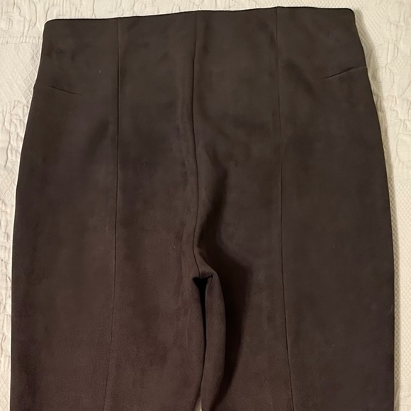 Zara Basic Cocoa Faux Suede AnkleZip Pants Medium - Picture 6 of 12